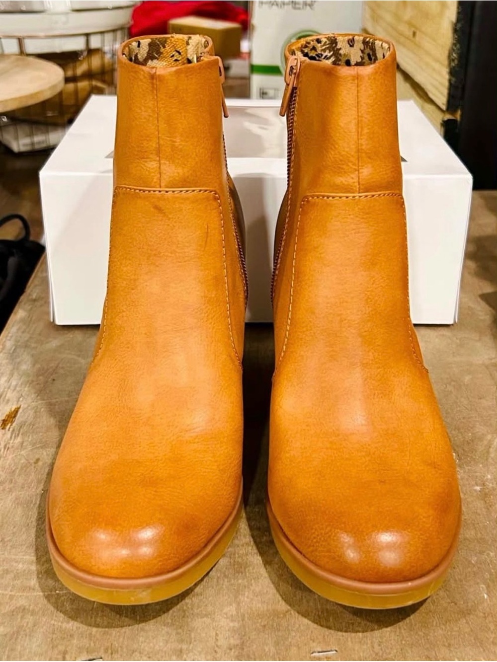 Korks Women's Tan Ankle Boots Size 6.5M